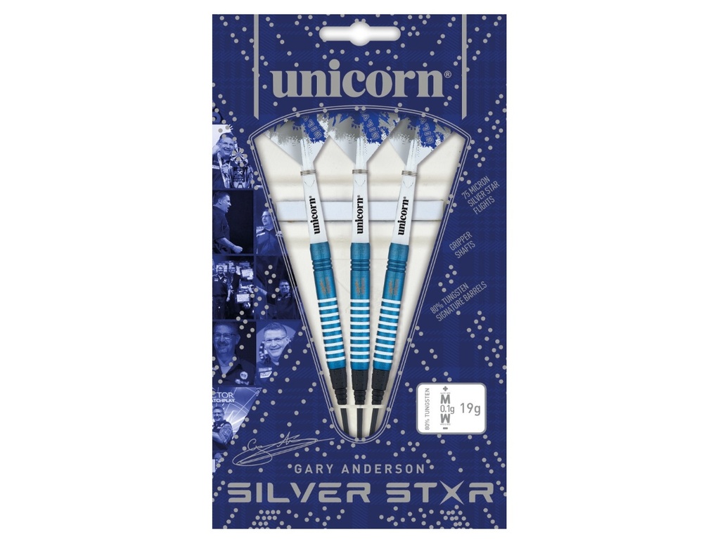 Soft Dart Silver Star Blue Unicorn