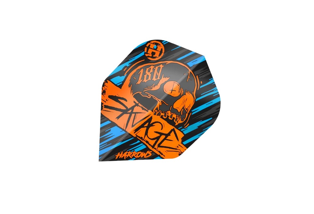 Ailettes Savage Orange-Blue Harrows
